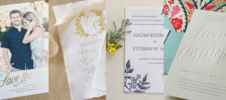 A Look at Some Different Letterpress Wedding Invitations